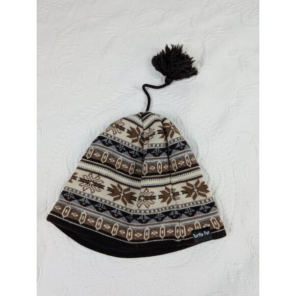 Turtle Fur Hat Kids Winter Merino Wool Nordin Style Tassel Cap  Made in Canada - Picture 2 of 8